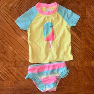 Okie Dokie girl 2T two-piece swimsuit